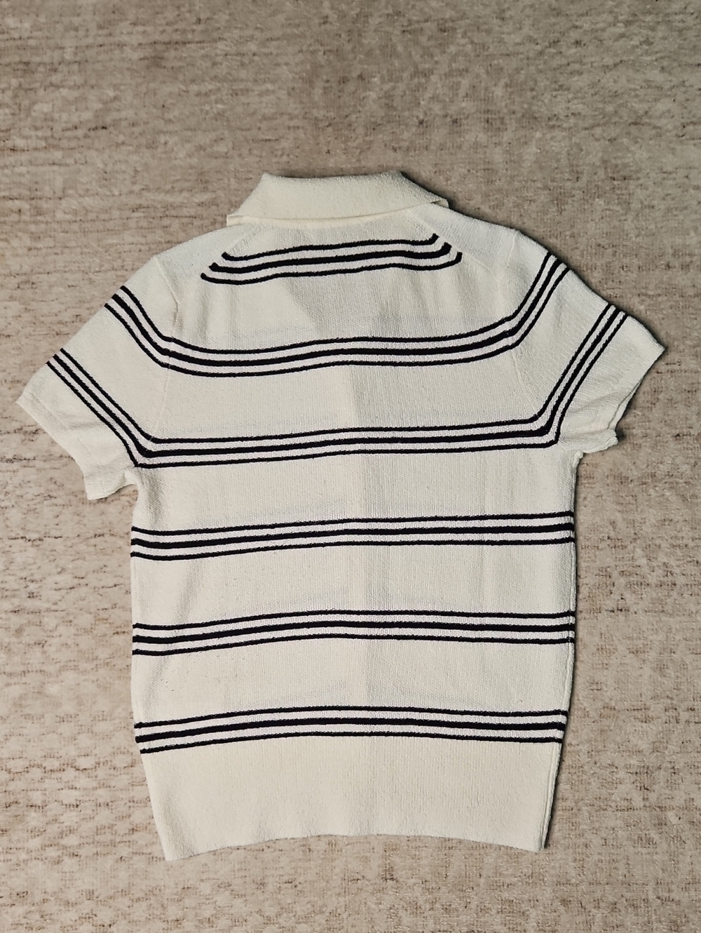 Madewell Women's Striped Polo Sweater Tee - Picture 12 of 13